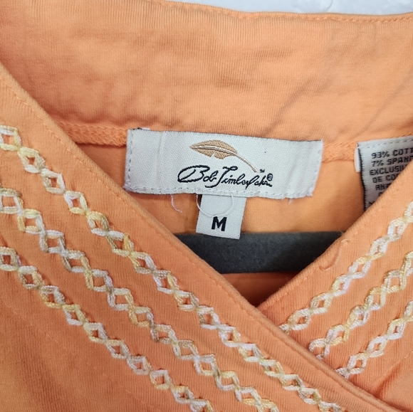 Bob Timberlake Orange Tie Dye Embroidered Stitch Tank Size Medium - Picture 4 of 7